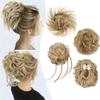 4Pcs Bun Hair Piece Curly Wavy Synthetic Fake For Women's Hair Updo Hairpiece Hair Extensions Women Hairpieces view 2
