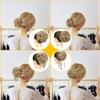 4Pcs Bun Hair Piece Curly Wavy Synthetic Fake For Women's Hair Updo Hairpiece Hair Extensions Women Hairpieces view 4