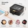 Aveniee Clear Makeup Bag Small, Mini Travel Toiletry Bag Cosmetic Bags TSA Approved, Clear Makeup Case Pouch with Zipper, Car Organizer Essentials for Women Men,Black view 2
