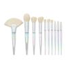 10 PCS Transparent Frosted Handle Makeup Brusher Beauty Tools Eye Shadow Powder Blush Eyebrow Brush Foundation (Color : B) view 1