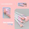10 PCS Transparent Frosted Handle Makeup Brusher Beauty Tools Eye Shadow Powder Blush Eyebrow Brush Foundation (Color : B) view 3