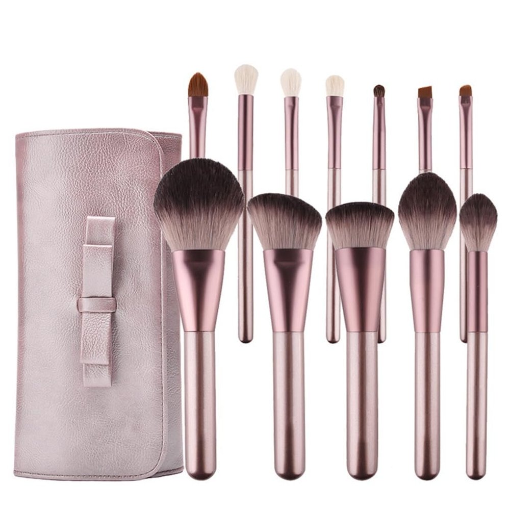 12pcs Lilac Makeup Brush SetMicrocrystalline Silk Soft BristlesBeauty Tools