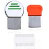 SunGrow Stainless Steel Nit Removal Comb Set, 3 Fine-Tooth Hair Combs view 1