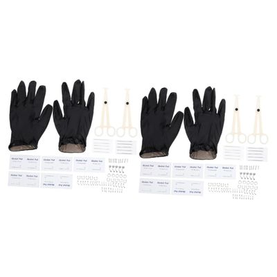 NOLITOY 2 Sets Stylish Kit Ear Tools Party Rings Performance Studs Light Comfortable for Parties and Daily Use