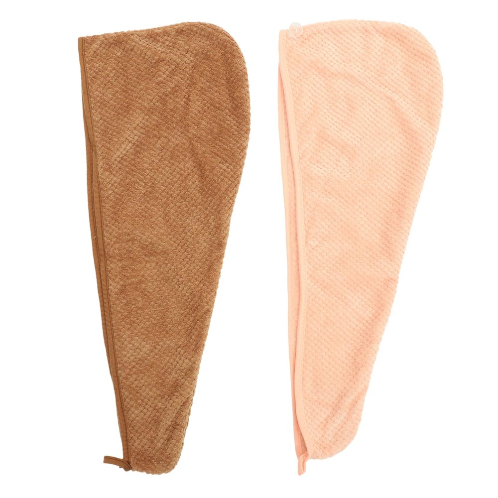 Angoily 2pcs Fleece Drying Hair Cap Super Absorbent Quick Dry Towel for Wet Hair Stylish Bath Towel Hat for Home Use