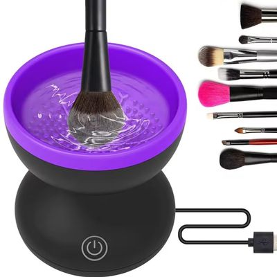 Angorah MakeUp Brush Cleaner (Purple), Small