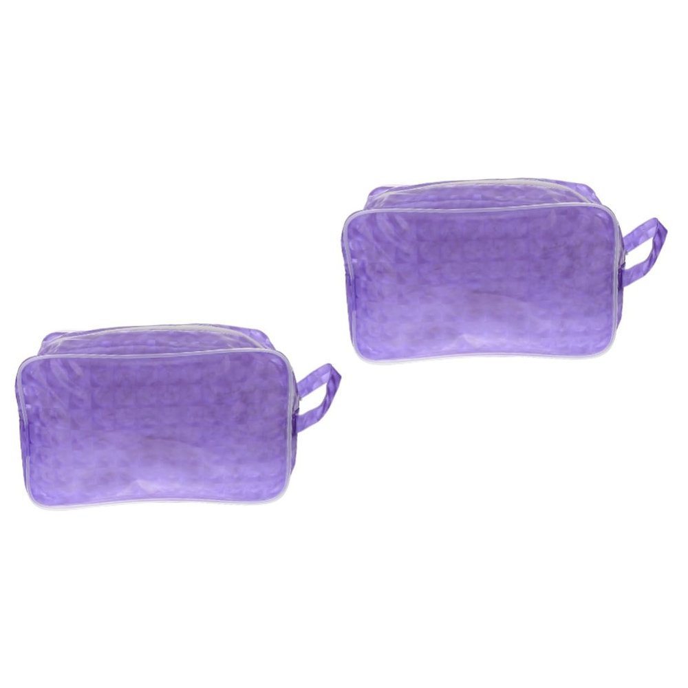 POPETPOP 2pcs Travel Cosmetic Makeup Bag Toiletries Organizer for Beach Travel and Daily Use Capacity Storage Pouch