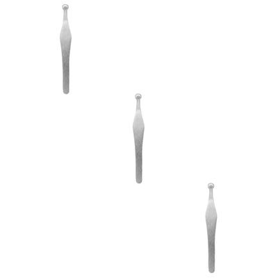 balacoo 3pcs Professional Nasal Hair Tweezer Clipper Round Head Trimmer for Home