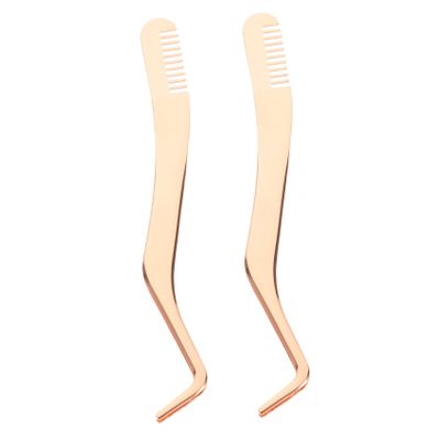 DOITOOL 2 pcs mascara applicator lash extension tweezer comb