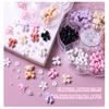 1 Box White Flower Nail Charms 3D Resin Nail Art Charms Cute Little Bear Nail Decorations Pearl Charms for Nails Nail Charms for Acrylic Nails Supplies DIY Nail Art Decoration Accessories view 2