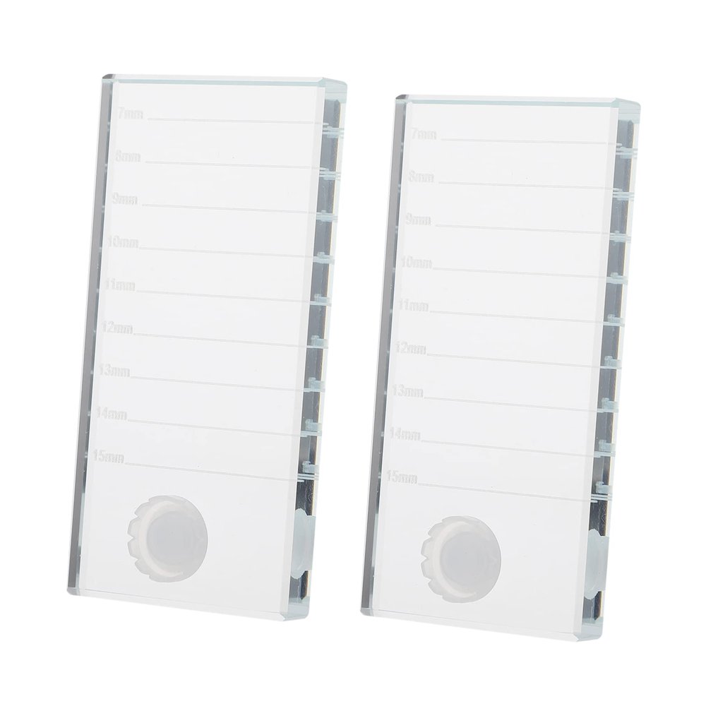 balacoo 2pcs Eyelash Extension Glass Pallets Lash Glue Holder Lash Extension Adhesive Trays