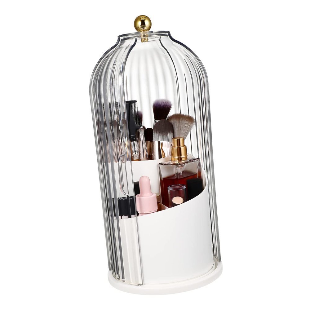 Anneome Box 360 the pet cosmetic brush storage container cosmetic brush holder birdcage container light luxury storage Storage rack rotatable organizer