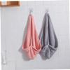 Angoily Towel for Hair Drying Thicken Absorbent Cap Quick Dry Hair Towel Red Easy to Use Button Home Travel view 3