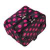 Angoily Portable Dots Pattern Double-layer Cosmetic Bag for Women Black and Rosy Zippered Makeup Organizer for Travel and Toiletry Essentials view 1