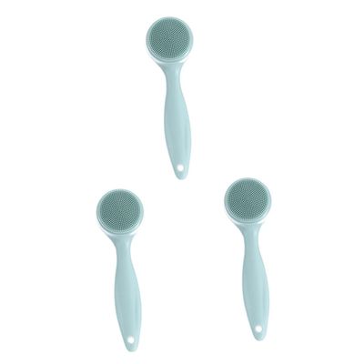 DOITOOL 3pcs Silicone Scrubbers Exfoliator Brush for Face Cleansing Nose Massager Beauty Tool