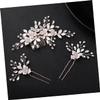 Beaupretty 3pcs Floral Leaf Bridal Hair Combs Elegant Wedding Hair Accessories for Brides Delicate Headdress for Special Occasions view 2