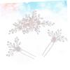 Beaupretty 3pcs Floral Leaf Bridal Hair Combs Elegant Wedding Hair Accessories for Brides Delicate Headdress for Special Occasions view 4