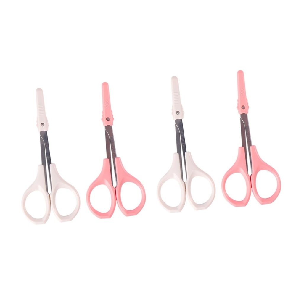 Beaupretty 4pcs Eyebrow Trimmer Scissors Eyelash Scissors High Precision Trimmer for Ladies Made of Material