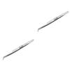 Mipcase 2pcs Multifunctional Tweezers Kit Steel Pointed Tweezers for Jewelry Lash Chin Hair Professional Diy Use view 1
