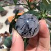 IPUDIS 2 Pack Natural Black Gold Stone Crystal Ball Balls view 2