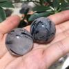 IPUDIS 2 Pack Natural Black Gold Stone Crystal Ball Balls view 3