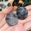 IPUDIS 2 Pack Natural Black Gold Stone Crystal Ball Balls view 4