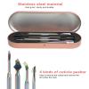 4Pcs Cuticle Pusher and Cutter with Storage Case, Stainless Steel Dual Head Cuticle Pusher Tool, Portable Nail Cuticle Remover Tool Nail Scraper, Professional Nail Tools for Manicure Pedicure view 3