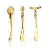 BetterJonny 3Pcs Metal Eye Cream Applicator Roller Wand Stick, Cosmetics Spoon Eye Cream Massager Wand Girls Women Facial Massager for Fatigue Relief Reduce Puffiness (Gold) view 1