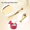 BetterJonny 3Pcs Metal Eye Cream Applicator Roller Wand Stick, Cosmetics Spoon Eye Cream Massager Wand Girls Women Facial Massager for Fatigue Relief Reduce Puffiness (Gold) view 3