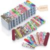 100-Pack 180 Grit Double Sided Disposable Nail Files & Emery Boards for Natural Nails - Bulk Mini/Small Grit Nail File Set for Home Salon, Manicure/Pedicure view 1