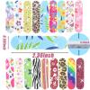 100-Pack 180 Grit Double Sided Disposable Nail Files & Emery Boards for Natural Nails - Bulk Mini/Small Grit Nail File Set for Home Salon, Manicure/Pedicure view 2