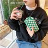 3 Pieces Makeup Bag Large Small Checkered Cosmetic Bag Capacity Canvas Travel Toiletry Bag Organizer Cute Makeup Brushes Aesthetic Accessories Storage Bag for Women (Green) view 2