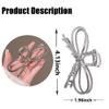 1Pcs Metal Silver Bow Hair Claw Clips - Large Fashion Hair Accessories for Women Girls, Strong Hold Alloy Elegant Jaw Grip Clips for Thin or Thick Hair Styling view 2