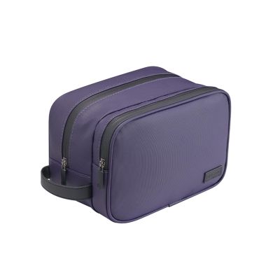 BAGWEN Toiletry Bag for Women, Water-resistant Travel Toiletry Bag, PU Leather Cosmetic Makeup Organizer, Travel Bag for Travel Size Toiletries, Purple