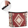 Yandier Southwestern Native American Aztec Navajo Indian Portable Cosmetic Bag Multifunction Storage Pouch PU Makeup Bag, Stationery Organizer with Zipper for Reunion Office view 4