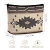 Yandier Southwestern Native American Aztec Navajo Indian Portable Cosmetic Bag Multifunction Storage Pouch PU Makeup Bag, Stationery Organizer with Zipper for Reunion Office view 2