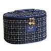 Large Capacity Travel Cosmetic Bag Multifunctional Makeup Kit Organizer with Makeup Brush Holder (NAVY BLUE 2) view 1