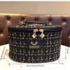 Large Capacity Travel Cosmetic Bag Multifunctional Makeup Kit Organizer with Makeup Brush Holder (NAVY BLUE 2) view 3