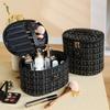 Large Capacity Travel Cosmetic Bag Multifunctional Makeup Kit Organizer with Makeup Brush Holder (NAVY BLUE 2) view 4