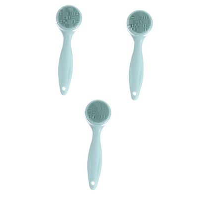Didiseaon 3pcs Silicone Facial Cleansing Brush Tool for Gentle Exfoliation Manual Food-Grade Material for Daily Skincare Routine Design
