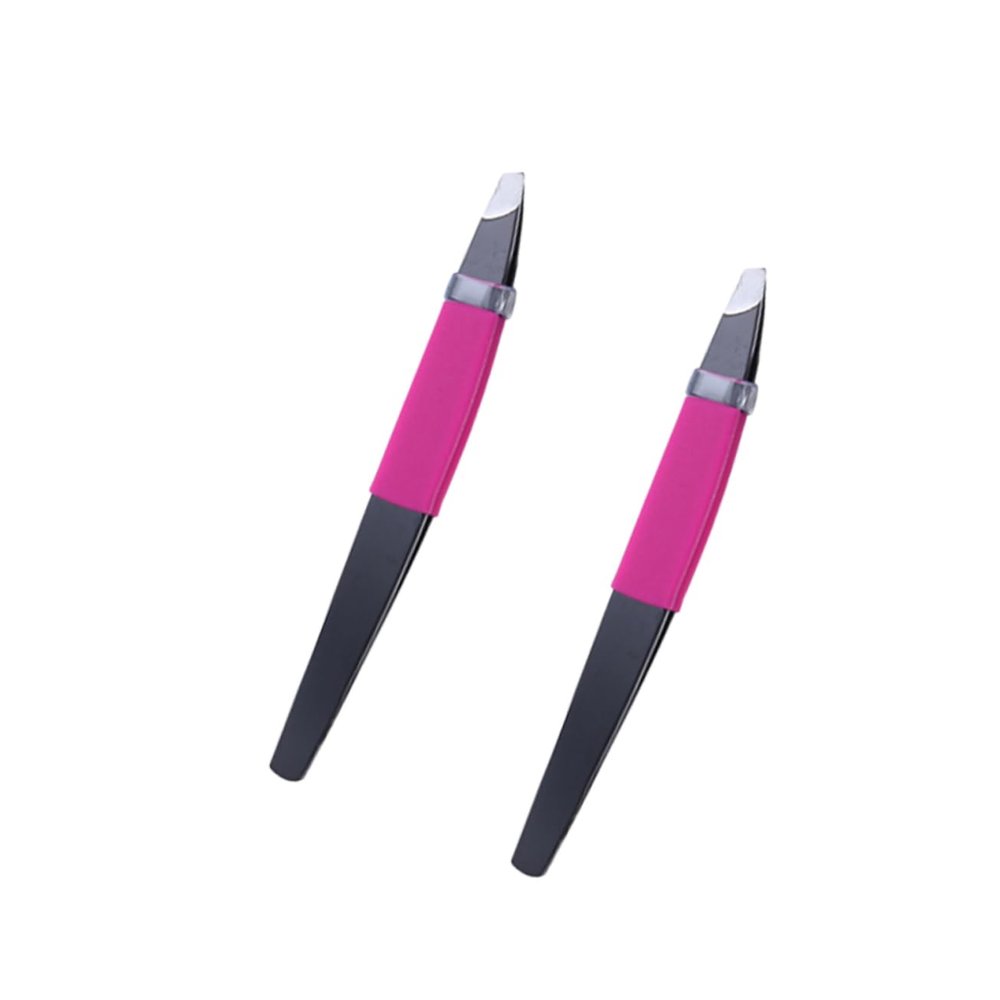 Angoily Ergonomic Eyebrow Clamp Tweezers Trimmer Stainless Steel Set for Men's Beauty Routine