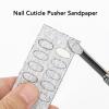 50pcs 240 Grit Sand Paper, Self Adhesive Nail Cuticle Pusher Sandpaper, Disposable Nail Art Pre Polishing Tool view 4