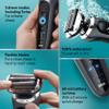 Braun Series 7 Electric Shaver for Men, Wet & Dry Foil Razor, 4-in-1 SmartCare Clean & Charge Center, Beard Trimmer Attachment, Stubble Attachment, Travel Case, Grey 7185cc view 2