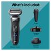 Braun Electric Shaver for Men, Series 7 7127cs, Wet & Dry Shave, Turbo & Gentle Shaving Modes, Waterproof Foil Shaver, Engineered in Germany, with Beard Trimmer, Charging Stand, Space Grey view 2
