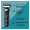 Braun Electric Shaver for Men, Series 7 7127cs, Wet & Dry Shave, Turbo & Gentle Shaving Modes, Waterproof Foil Shaver, Engineered in Germany, with Beard Trimmer, Charging Stand, Space Grey view 3