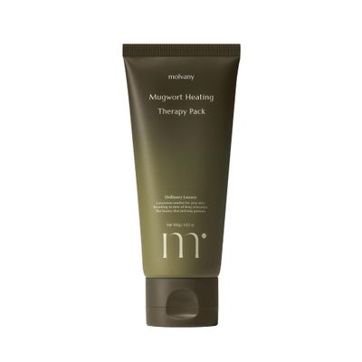 molvany Mugwort Heating Therapy pack I Reduce Puffiness with heat, Clean the pores and control sebum, Calming skin, Wash-off facial mask 100g/3.52 oz