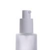 2 PCS 120ml 4oz Clear Glass Leakproof Pump Bottles Cosmetic Travel Container Travel Size Pump Bottles Lotion Dispenser Jar Soap Dispenser with Wood Grain Lid for Essential Oils Cream Lotion Shampoo view 2