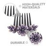 DOITOOL 2pcs Rhinestone Flower Hair Combs for Women Headpiece Hair Accessories Elegant Floral Design for Weddings Proms Parties and Special Occasions view 2