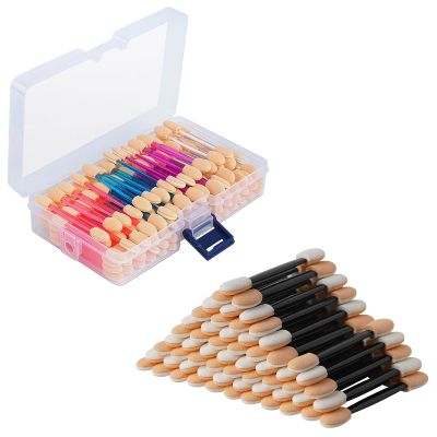 Cuttte Eyeshadow Applicators Makeup Brushes - 180PCS Disposable Eyeshadow Brush, Dual Sides Eye Shadow Applicator Sticks, 2.44 Inch Eye Makeup Tools