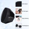 2 Pack Silicone Face Scrubber, Beomeen Handheld Facial Cleansing Brush Exfoliating Brush Blackhead Scrubber Flat Top, Soft Bristles Waterproof for Face Skincare (Black) view 2